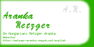 aranka metzger business card